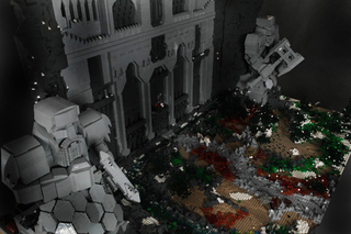 Illustration for article titled The Gates of Lonely Mountain Made From 55,000 LEGO Pieces